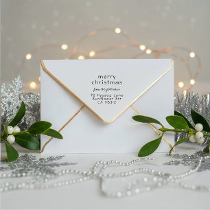 Sweet Simple Frohe Weihnachtsnamen Rücksendeadress Permastempel