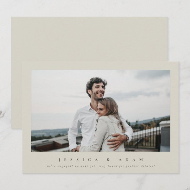Sweet + Simple Modern Wir sind Verlobt! Single Fot (Vorne/Hinten)