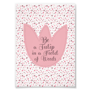 Sweet Simple Pink Tulip Pattern - Alle Richtungen Fotodruck