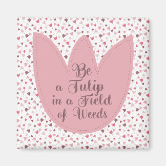 Sweet Simple Pink Tulip Pattern - Alle Richtungen Magnet