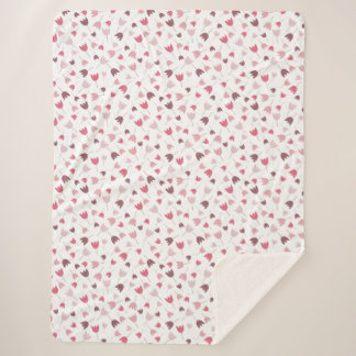 Sweet Simple Pink Tulip Pattern - Alle Richtungen Sherpadecke