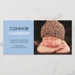 Sweet Simplicity Baby Birth Announcement - Blue Ankündigung