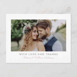 Sweet Simplicity Wedding Foto Vielen Dank Postcard Postkarte