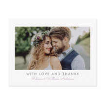 Sweet Simplicity Wedding Foto Vielen Dank Postcard