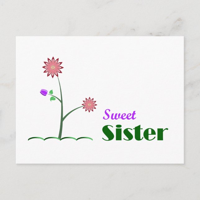 Sweet Sister Postkarte (Vorderseite)