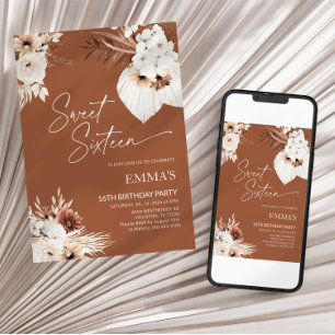 Sweet Sixteen Birthday Einladung 16. Geburtstag