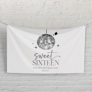 Sweet Sixteen Disco-Kugel 16. Geburtstagsfeier Banner