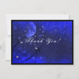 Sweet Sixteen  Enchanted Evening Purple Blue   Dankeskarte