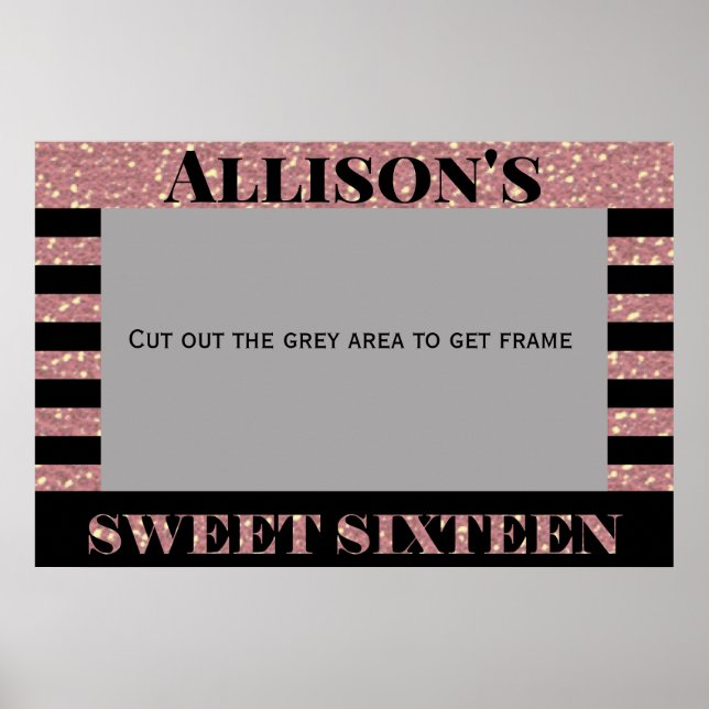 Sweet Sixteen Fotoboxrahmen Poster (Vorne)