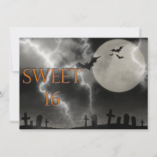 Sweet Sixteen Halloween Birthday Party Invitation Einladung