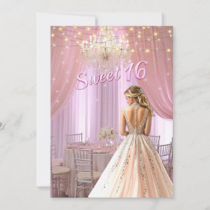 Sweet Sixteen Partyraum Lichterglanz Einladung