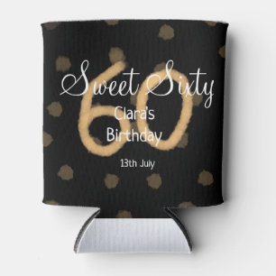 Sweet Sixty hinzufügen Name Datum Geburtstag gelbe Dosenkühler