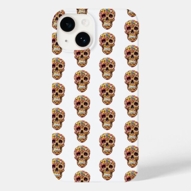 Sweet Skulls Case-Mate iPhone Hülle (Rückseite)