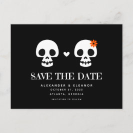 Sweet Skulls Save the Date Postkarte individuell a
