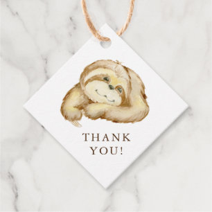 Sweet Sloth Baby Dusche Gefallen Geschenkanhänger