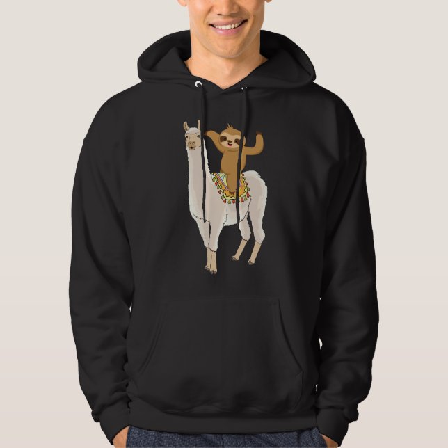 Sweet Sloth Rides Alpaca Hoodie (Vorderseite)