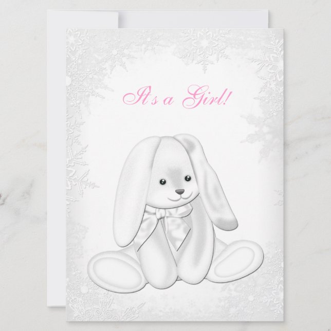 Sweet Snowflake Winter Wonderland Babydusche Einladung (Vorderseite)