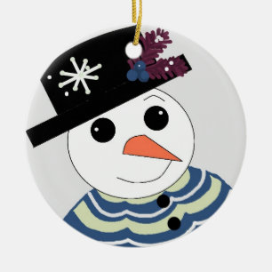 Sweet Snowman Keramikornament