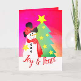 Sweet Snowman Themed Faltday Card Feiertagskarte
