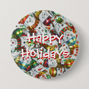Sweet Snowmen Happy Holidays Taste Button