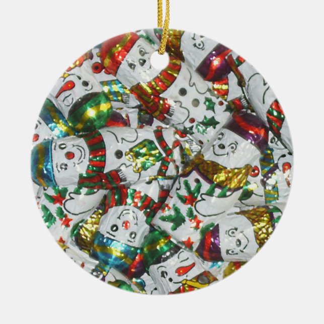 Sweet Snowmen Ornament rund (Vorne)