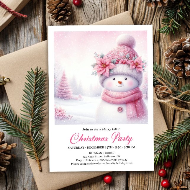 Sweet Snowy Forest Kids Printable Christmas Invite Einladung (Sweet Snowy Forest Kids Printable Christmas Invitation

)