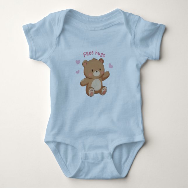 Sweet Snuggles Teddy Bear Bodysuit Baby Strampler (Vorderseite)