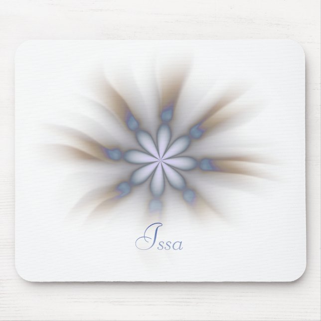 Sweet Soft Simple White Blue Kaffee Blume ähnlich Mousepad (Vorne)