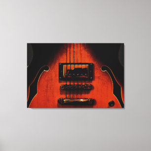 Sweet Soul Blues Guitar Stretched Canvas Print Leinwanddruck