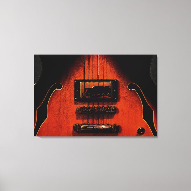 Sweet Soul Blues Guitar Stretched Canvas Print Leinwanddruck (Vorderseite)