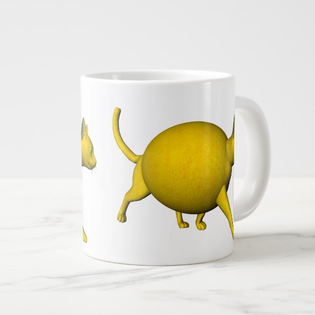 Sweet-Sour-Lemon-Katze Jumbo-Tasse (Vorderseite Rechts)