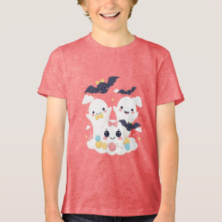 Sweet & Spooky Kawaii Ghost Party Tri-Blend Shirt