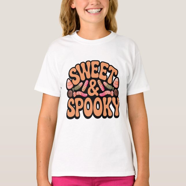 Sweet Spooky Kids Halloween Candy Shirt (Vorderseite)