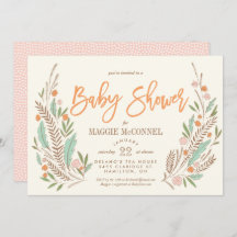 Sweet Sprigs Gender Neutral Baby Shower Einladung