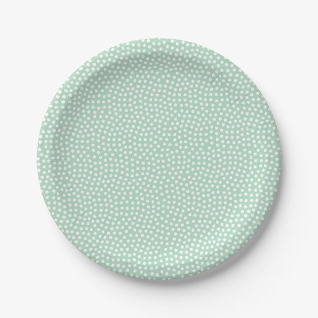 Sweet Sprigs Gender Neutral Baby Shower Plate Pappteller (Vorderseite)