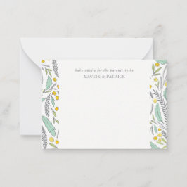 Sweet Sprigs Gender Neutral Elternberatungskarte Hinweiskarte