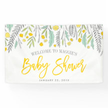 Sweet Sprigs Neutral Baby Shower Signature-Zeichen