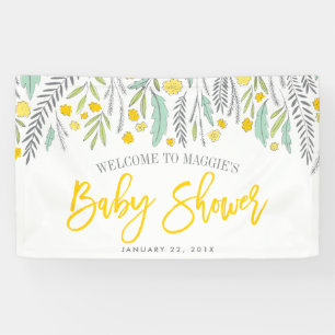 Sweet Sprigs Neutral Baby Shower Signature-Zeichen Banner