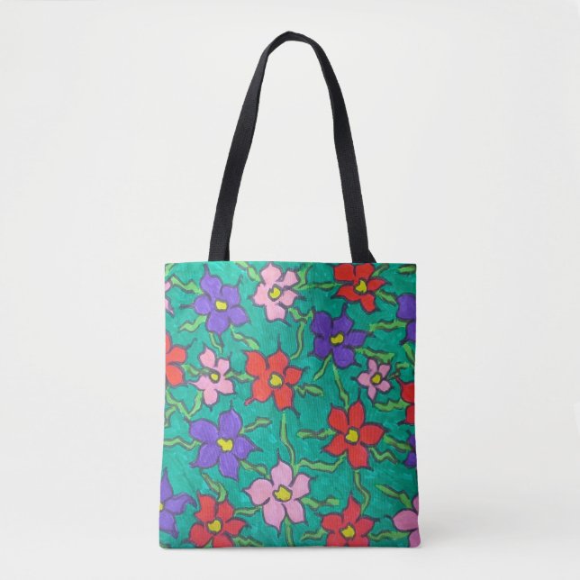 Sweet Spring Greenery Blumentote Beutel (Vorderseite)