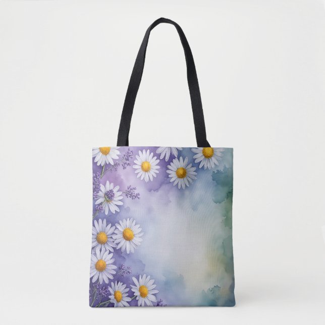Sweet Spring Lavender & Daisy Tasche (Vorderseite)