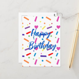 Sweet Sprinkle Geburtstagsparty Thema Postkarte