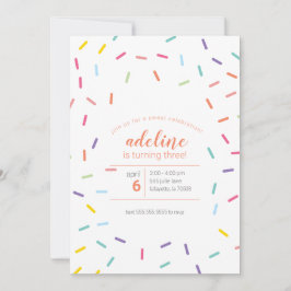 Sweet Sprinkles Geburtstagsparty Einladung