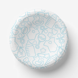 Sweet Sprinkles White Blue Pappteller