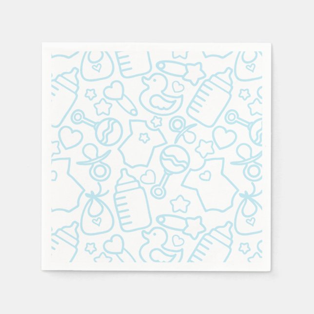 Sweet Sprinkles White Blue Serviette (Vorderseite)