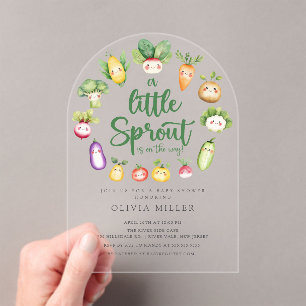 Sweet Sprout Baby Dusche Einladung