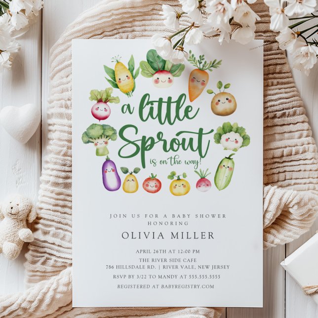 Sweet Sprout Baby Dusche Einladung (Von Creator hochgeladen)