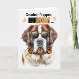 Sweet St. Bernard Dog Bester HuMOM Muttertag Feiertagskarte