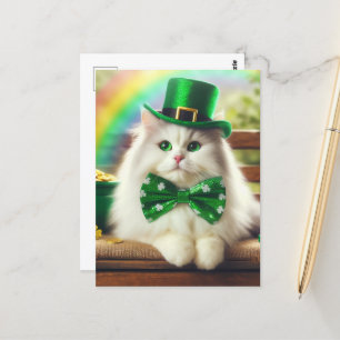 Sweet St. Patricks Day Niedlich Cat Postkarte