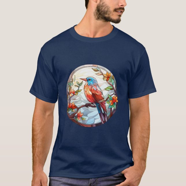 Sweet Stached Glass Kingfisher T-Shirt (Vorderseite)