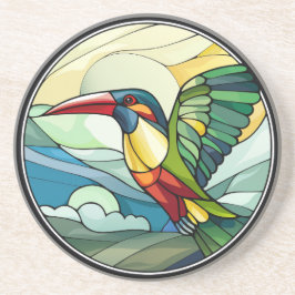 Sweet Stached Glass Toucan Bird Getränkeuntersetzer